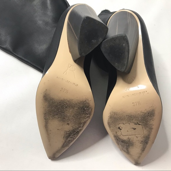 Paul Andrew Black Soft Leather Mid Calf Boots US 7 - Picture 4 of 6